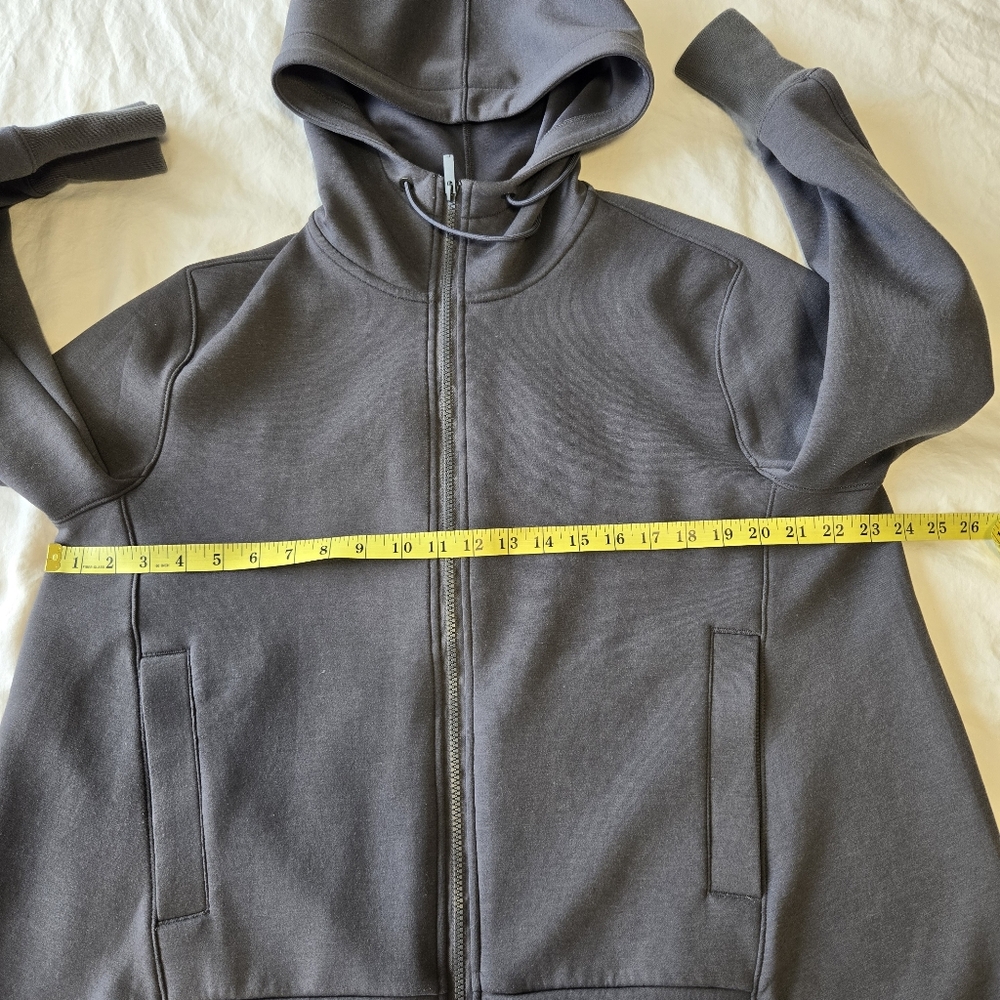 +J UNIQLO x Jil Sander Dry Sweat Full Zip-Up Hoodie, Size XL, Gray, Rare Item - Picture 11 of 15